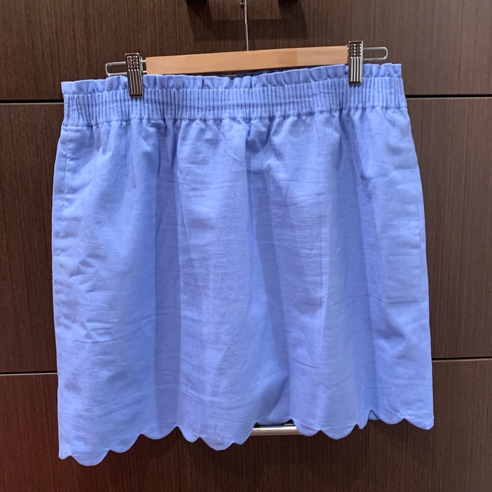 “J by Jcrew” blue linen skirt- 14